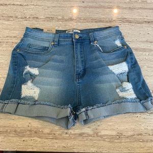 NWT Women Jolie & Joy Blue Denim Distressed Shorts Size: 9 & 13